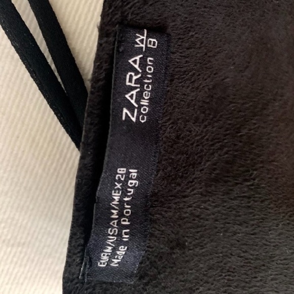 Zara Collection Black Silk Lace Crop Cami - Picture 4 of 4